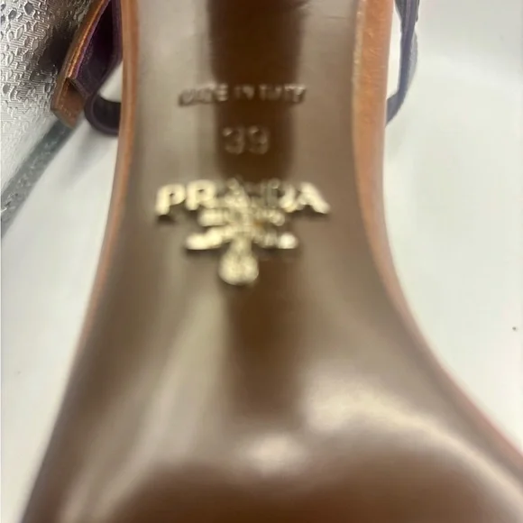 Prada Calzatura Donna Madras Fume Sandal - Picture 9 of 10